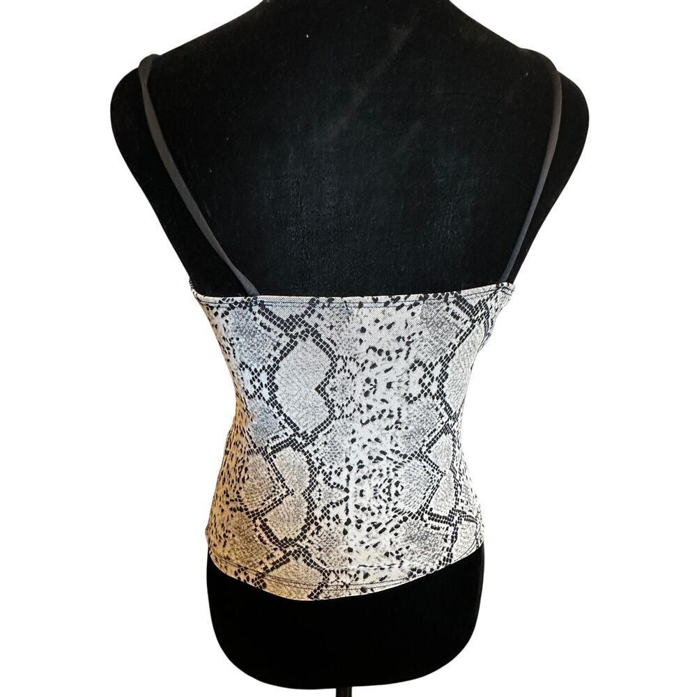 Popular 21 Cami Top Snake Print Lace Accents Whimsigoth Y2K Coquette Preppy - Picture 4 of 9